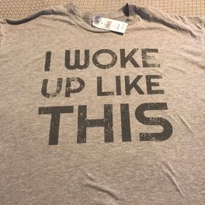 Graphic T Shirt “I woke up like this” XXL